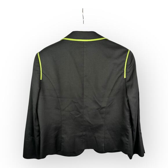 Carlisle Womens size 12 Vintage Military Utility Style Blazer Jacket Black Green - Picture 2 of 8